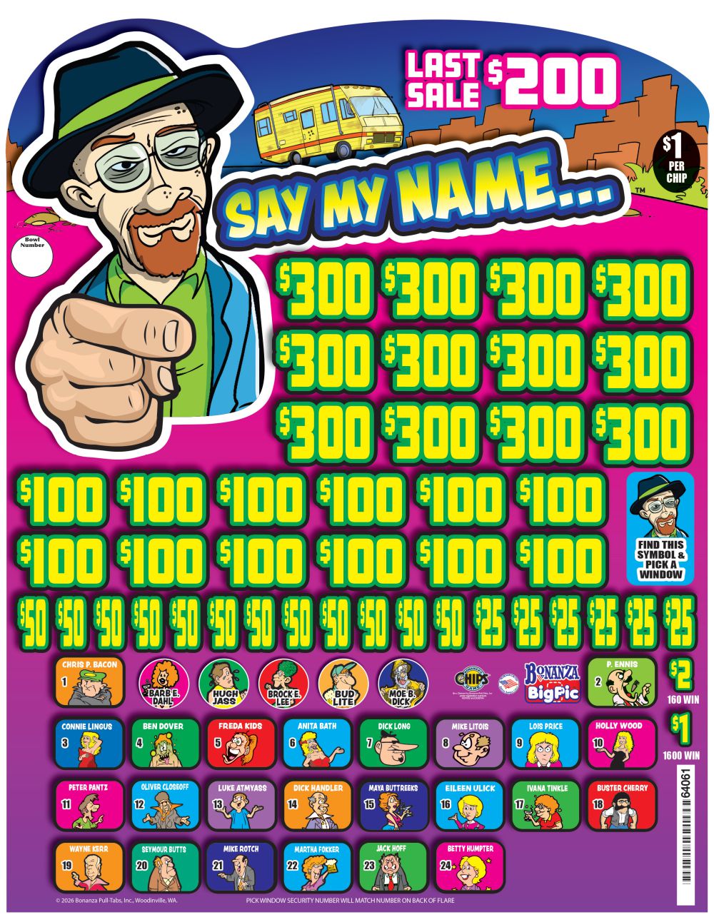 BP64061 - SAY MY NAME ($1.00) BIG PIC PULLBOARD