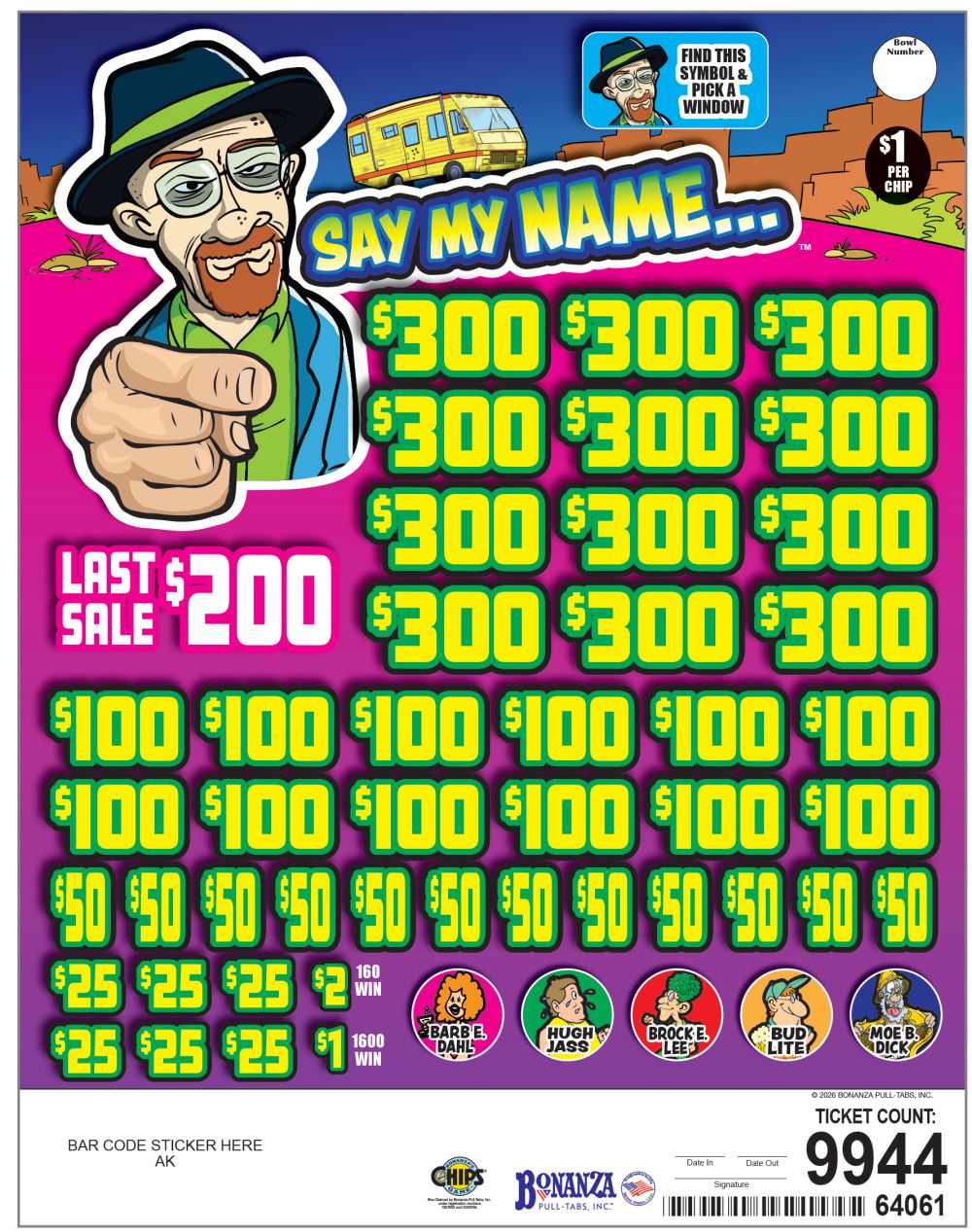 BP64061 - SAY MY NAME ($1.00) BIG PIC PULLBOARD - Image 2